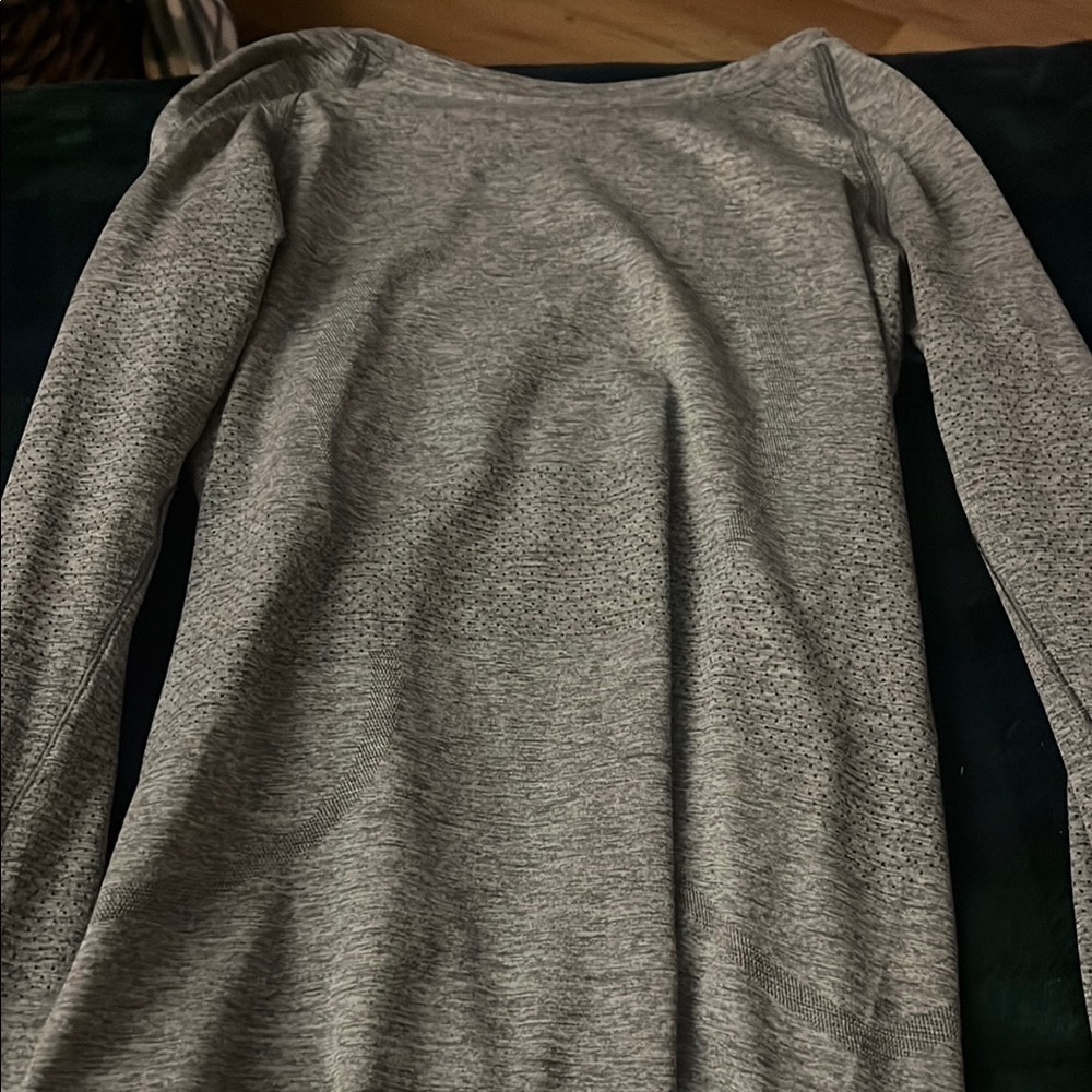 Gray Long-Sleeve Top